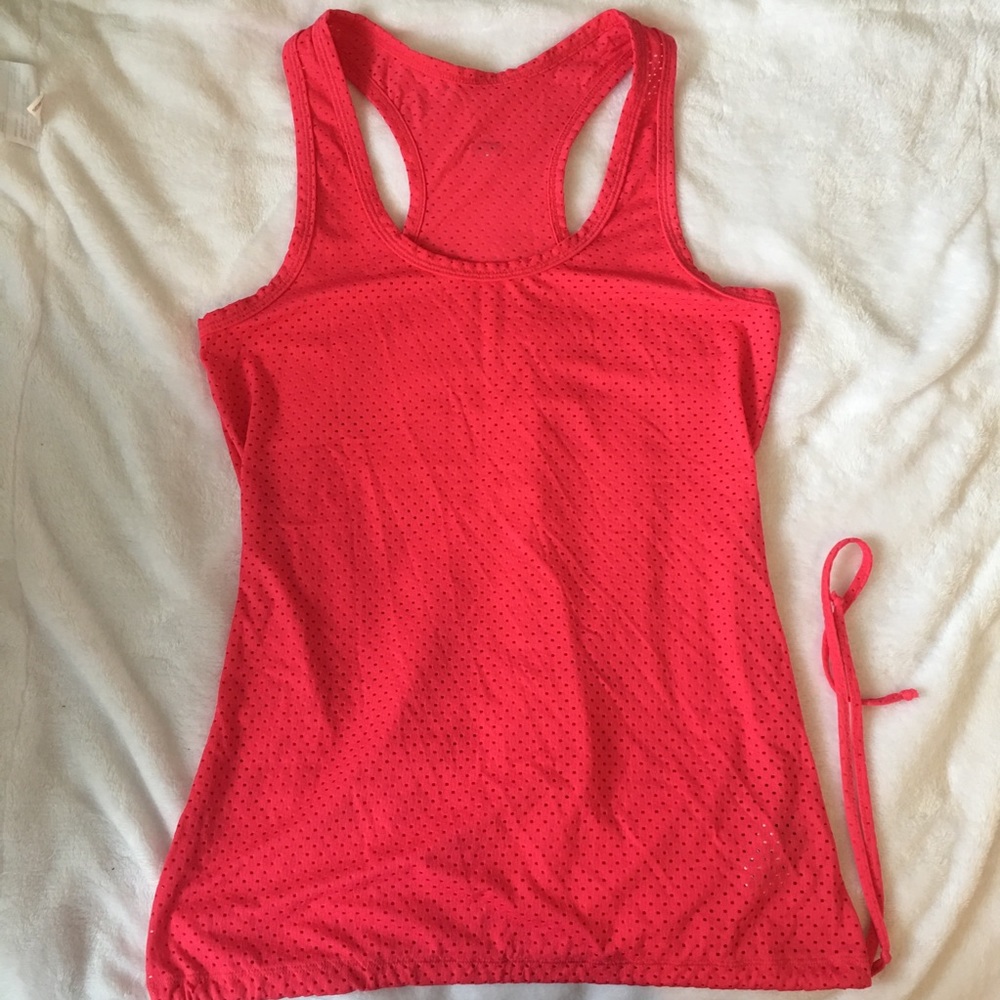 NWOT Protokolo Pink Tank With Tie Bottom